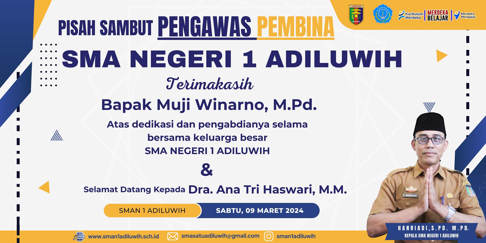 PISAH SAMBUT PENGAWAS PEMBINA SMA NGERI 1 ADILUWIH TAHUN 2024